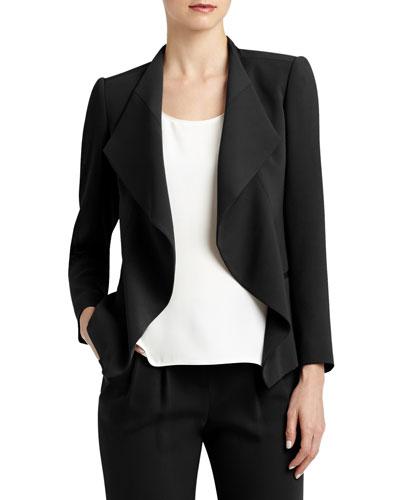 Cecil Crepe Jacket, Black