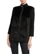 Faux-fur Snap-front Jacket