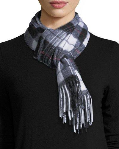Cashmere Waterweave Box Plaid Fringe