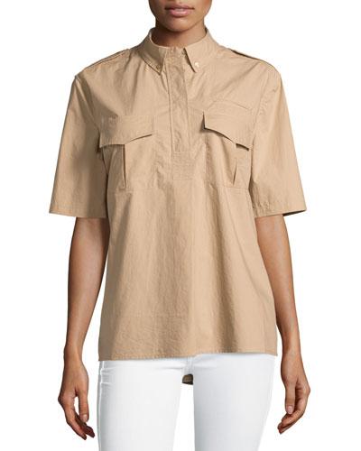 Major Short-sleeve Blouse, Kelp