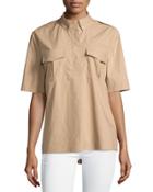 Major Short-sleeve Blouse, Kelp