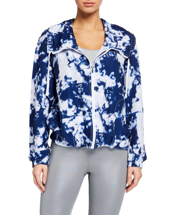 Drawstring Tie-dye Jacket