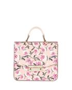 Julia Mini Floral-print Saffiano Leather Top-handle Crossbody Bag
