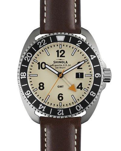 44mm Rambler Tachymeter Watch W/ Leather