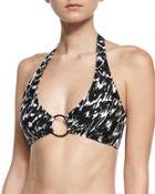 Santorini Brushstroke-print Halter