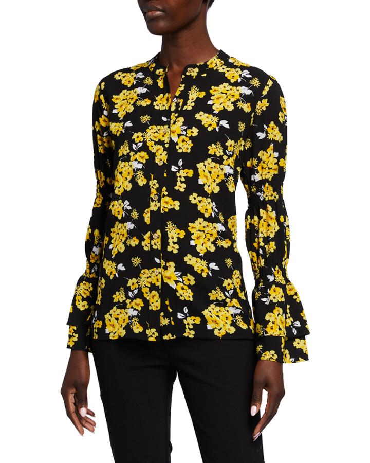 Printed Button Down Smock