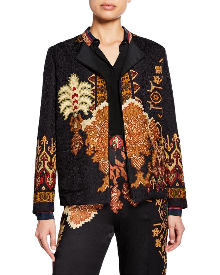 Neo-nomad Hammered Satin Patchwork Jacket