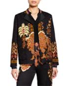 Neo-nomad Hammered Satin Patchwork Jacket