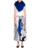 Curly Lamb Shearling Fur Stole W/