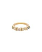 Estate 18k Tricolor Gold Diamond-station Ring,