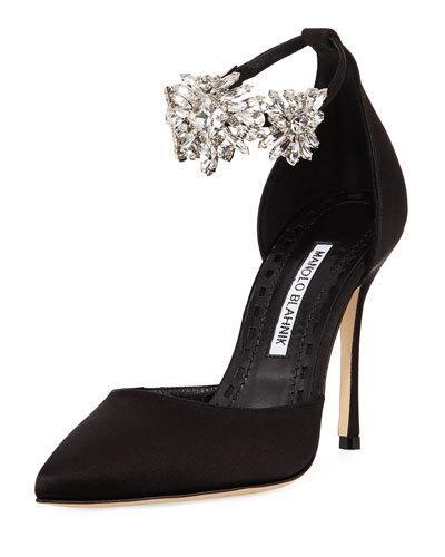 Sicaria Embellished Satin Pump, Black