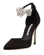 Sicaria Embellished Satin Pump, Black