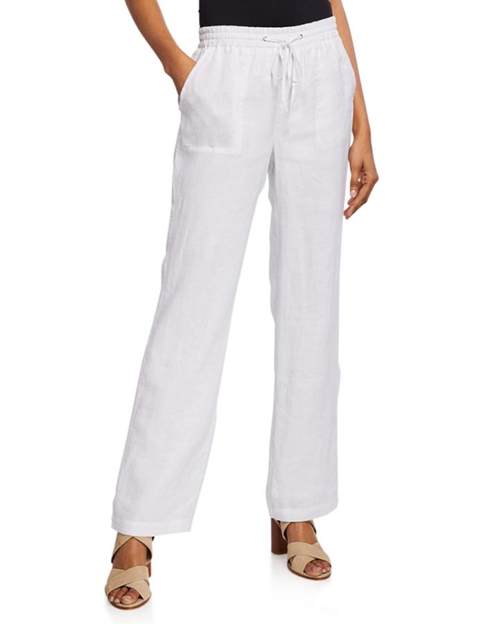 Drawstring Straight-leg Pants