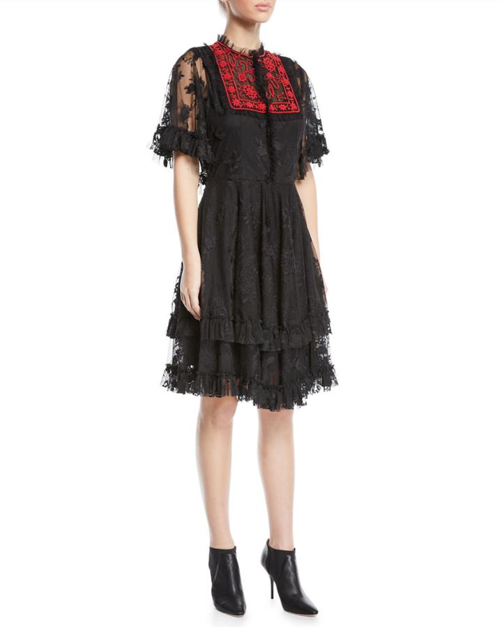 Nelle Tiered Embroidered