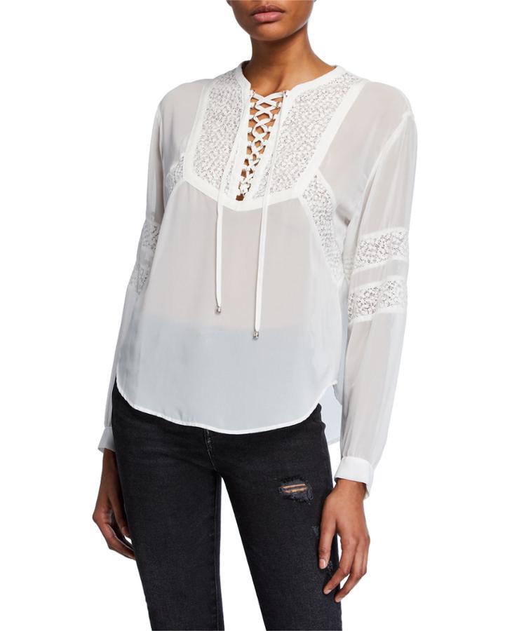 Lace-up Lace Detail