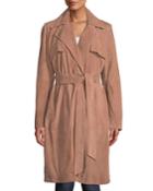 Suede Wrap Duster Coat