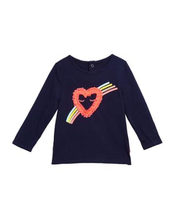 Girl's Heart & Rainbow Long-sleeve Tee,