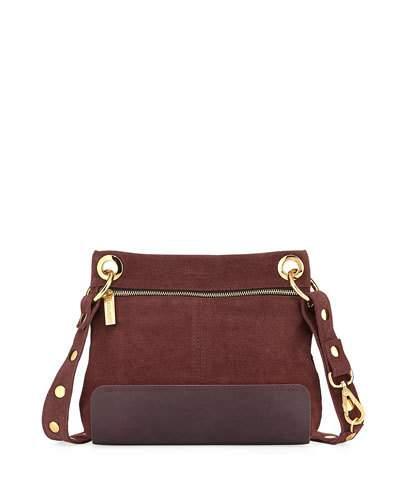 Clark Malbec Suede Crossbody Bag