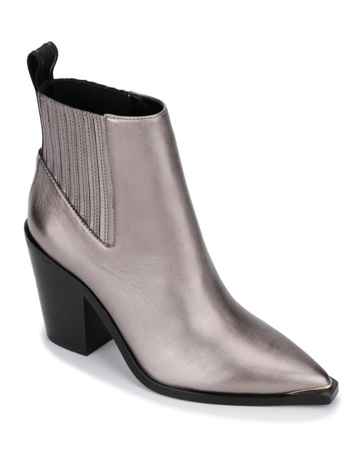 West Side Metallic Block Heel Booties