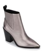 West Side Metallic Block Heel Booties
