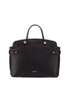 Agata Medium Saffiano Leather Tote Bag