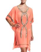 Kuna Beaded Caftan Coverup