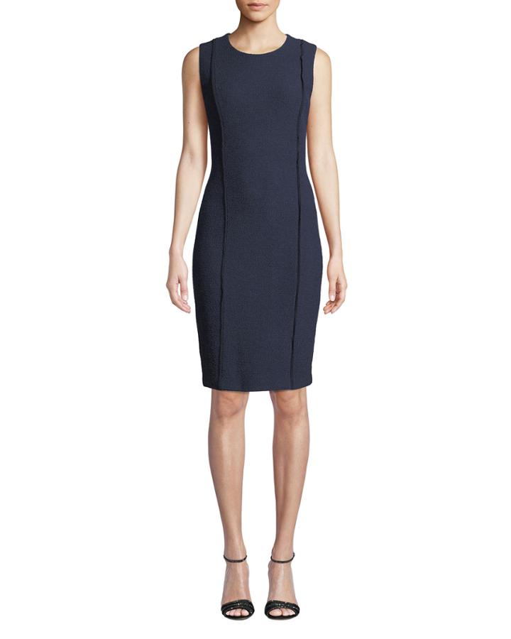 Ana Jewel-neck Sleeveless Boucle-knit
