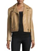 Classic Leather Moto Biker Jacket