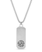 Men's Stainless Steel Enameled Shield Dog Tag Necklace,