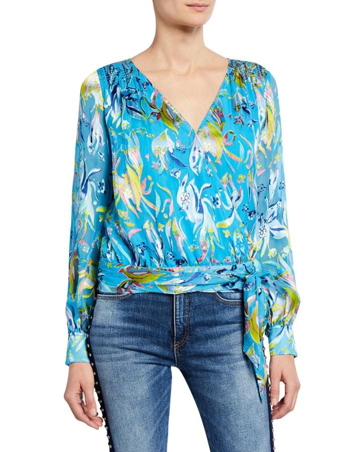 Klara Long-sleeve Wrap Top
