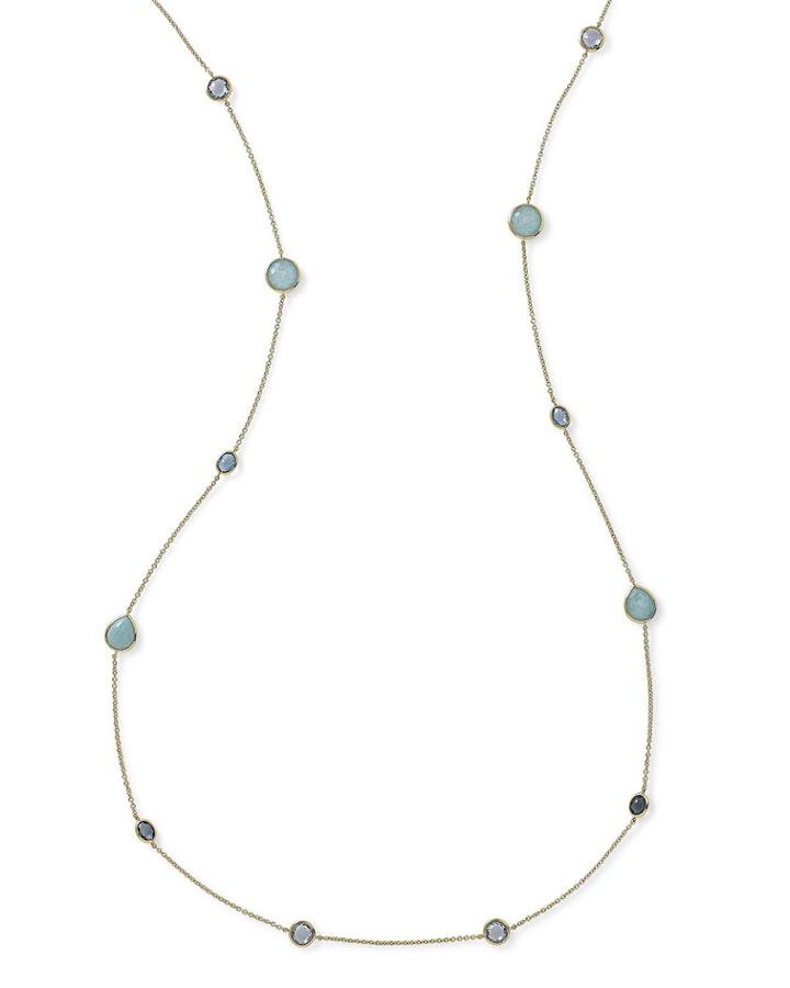 18k Gold Rock Candy&reg; Long Station Necklace, Waterfall