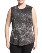 Tailored Tapestry-print Top, Multi,