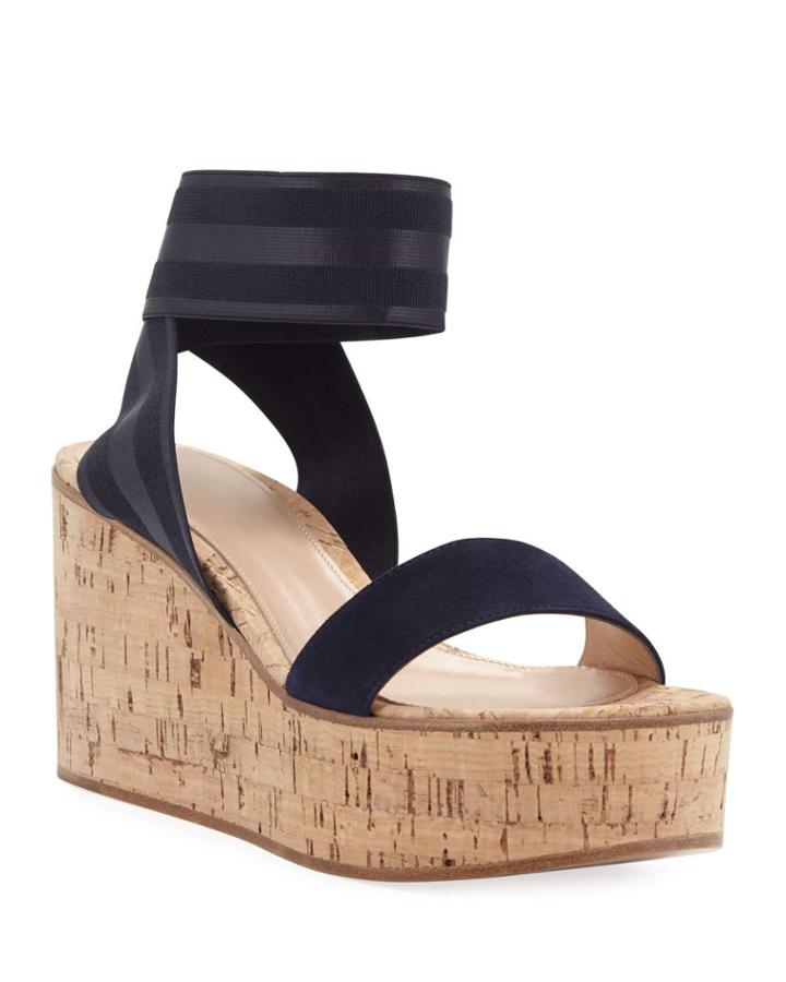Elastic Strap Cork Wedge