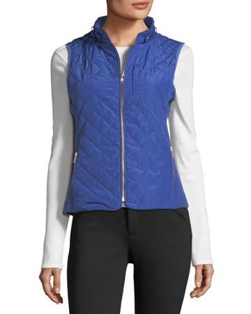 Stand-collar Quilted Vest