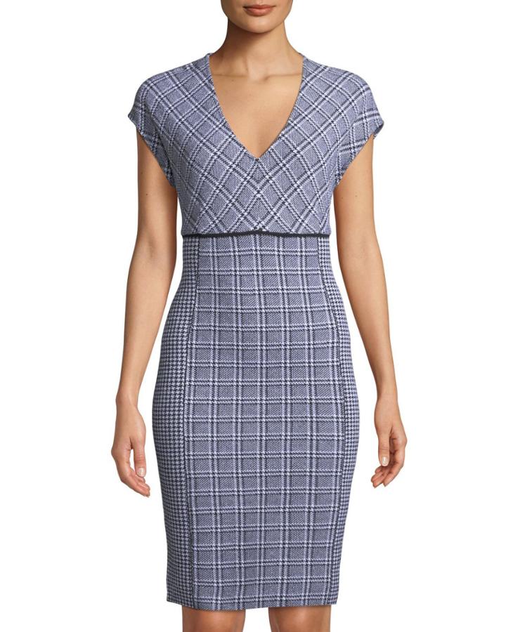 Mini Houndstooth-plaid Jacquard