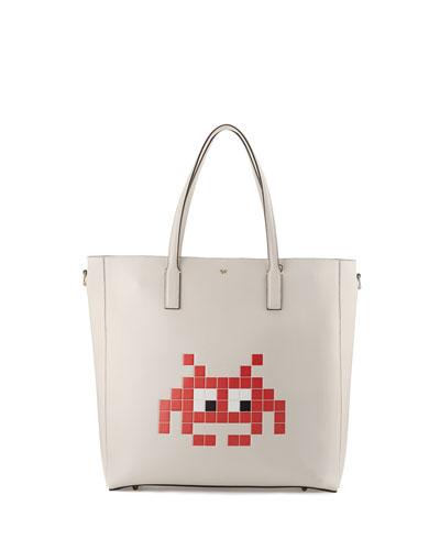 Ebury North-south Space Invader&trade; Tote Bag, White