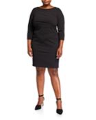 Plus Size 3/4-sleeve Starburst