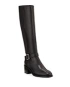 Jessa Leather Moto Knee Boots