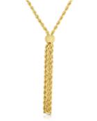 14k Italian Rope Tassel Necklace