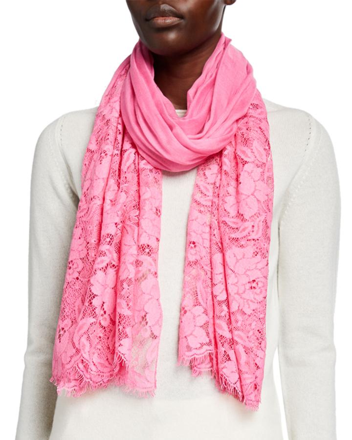 Floral Lace Trimmed