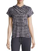 Tie-dye Short-sleeve Hoodie Top