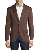 Wool-blend Chevron Jacket