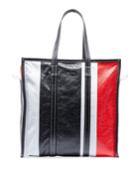 Men's Bazar Medium Striped Leather Shopper Tote Bag