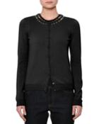 Rockstud-trim Cashmere Twinset, Black