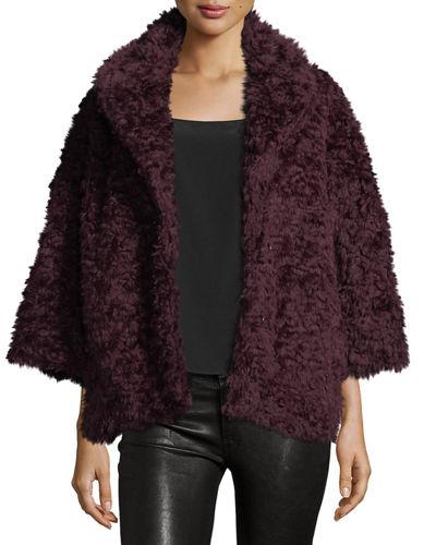 Faux-fur 3/4-sleeve Jacket