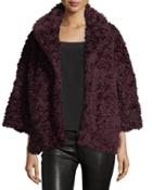 Faux-fur 3/4-sleeve Jacket