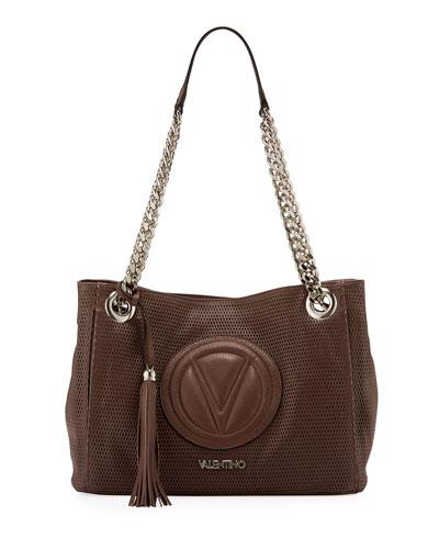 Luisa Perforated Leather Tote Bag