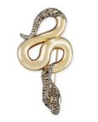 Medium Metallic Snake Crystal Pin