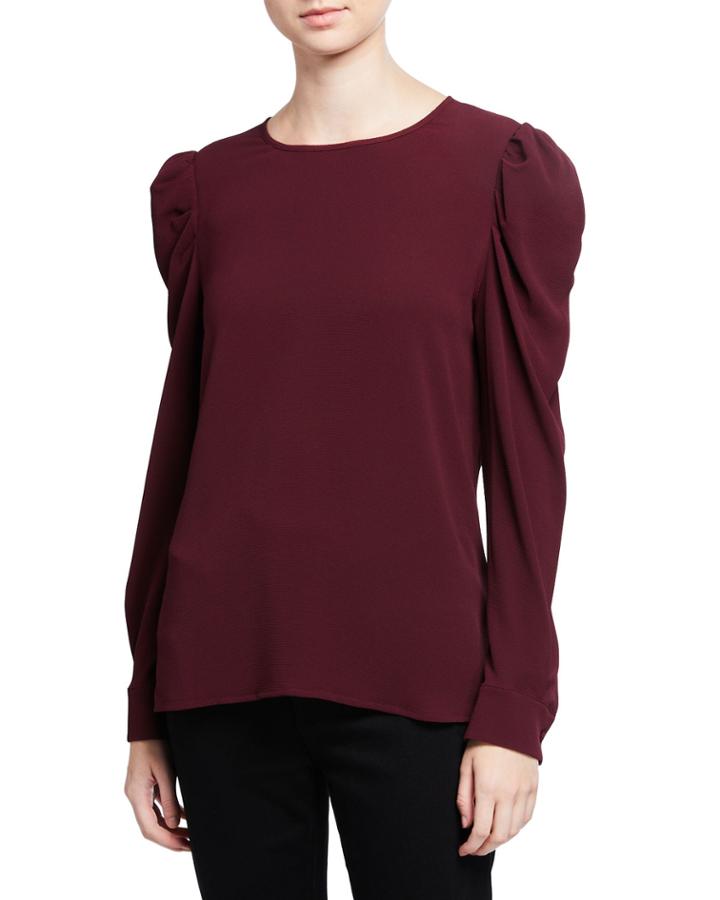 Puff-shoulder Long-sleeve
