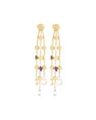 Marco Bicego Paradise 18k Gold & Gemstone Three-strand Drop Earrings, Women's